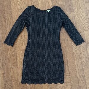 Elegant Black Sequin Dress